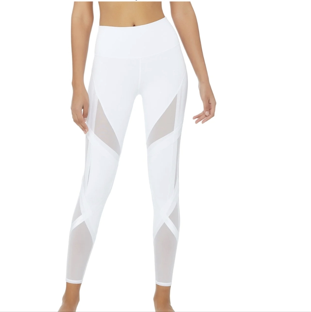 ALO Yoga White High-Waisted Bandage Leggings